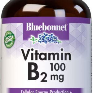 Bluebonnet Nutrition Vitamin B2 100 mg |100 Capsules