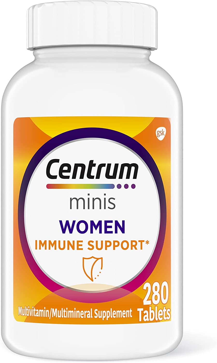 Centrum Minis Women’s Daily Multivitamin for Immune Support with Zinc and Vitamin C, 280 Mini Tablets, 140 Day Supply فيتامينات متعددة الاستخدام اليومي للنساء من سنتروم ميني مع الزنك و فيتامين سي لدعم المناعة 280 قرص صغير تكفي لمدة 140 يوم