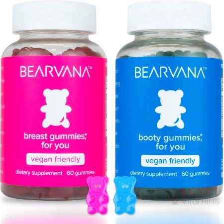 BEARVANA Top & Peach Support Combo Pack Gummies for Women | 9 Herbal Extracts Including Fenugreek, Maca & Fennel | Essential Vitamins | Berry Flavor | 2-Pack (120 Gummies) - الصورة 15