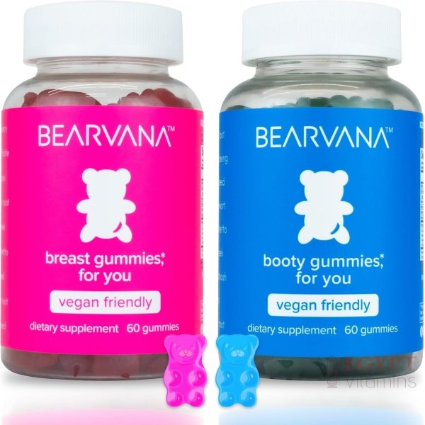 BEARVANA Top & Peach Support Combo Pack Gummies for Women | 9 Herbal Extracts Including Fenugreek, Maca & Fennel | Essential Vitamins | Berry Flavor | 2-Pack (120 Gummies) - الصورة 8