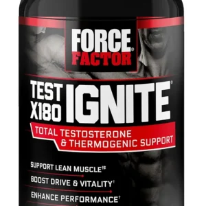 Force Factor Test X180 Ignite | Testosterone Booster | Energy & Muscle Growth | 60 Capsules