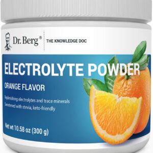 Dr. Berg Keto Electrolyte Powder Orange | Zero Sugar Hydration | 50 Servings
