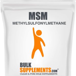 BulkSupplements.com MSM Powder (Methylsulfonylmethane) Bulk Powders MSM Powder – MSM Powder for Hair Support (1 Kilogram) مسحوق ميثيل سلفونيل ميثان- 1كيلوجرام