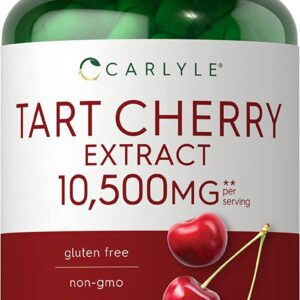 Carlyle Tart Cherry Capsules | 10,500mg | 200 Pills | Max Potency | Tart Cherry Juice Extract