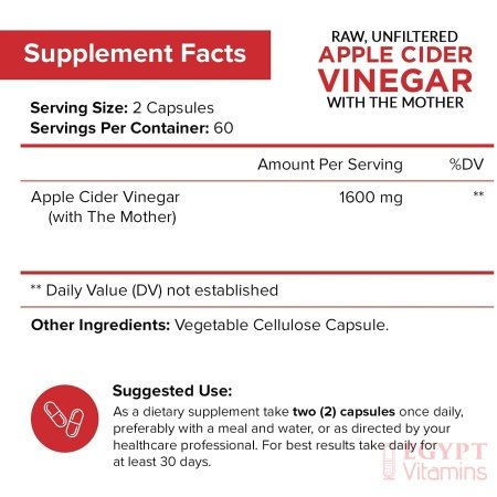 Apple Cider Vinegar Capsules with The Mother – 120 Vegan ACV Pills – Best Supplement for Healthy Weight Loss, Diet, Keto, Digestion, Detox, Immune – Powerful Cleanser & Appetite Suppressant Non-GMO - الصورة 26