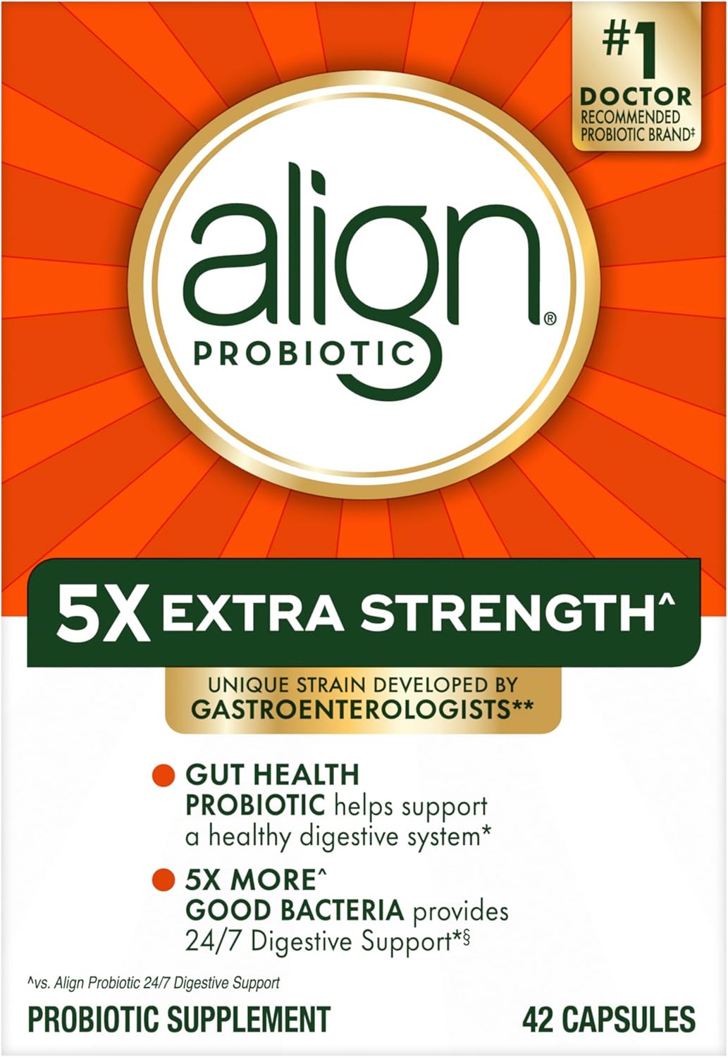 Align Probiotic Extra Strength | Supports Digestive Balance | 42 Capsules