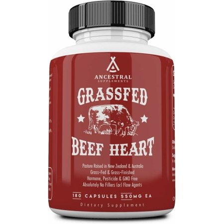 Ancestral Supplements Grass Fed Beef Heart Supplement, 3300mg, CoQ10 Supplement with Grass Fed Beef Liver, Supports Energy, Immune, Heart and Mitochondrial Health, Non GMO, 180 Capsules - الصورة 13