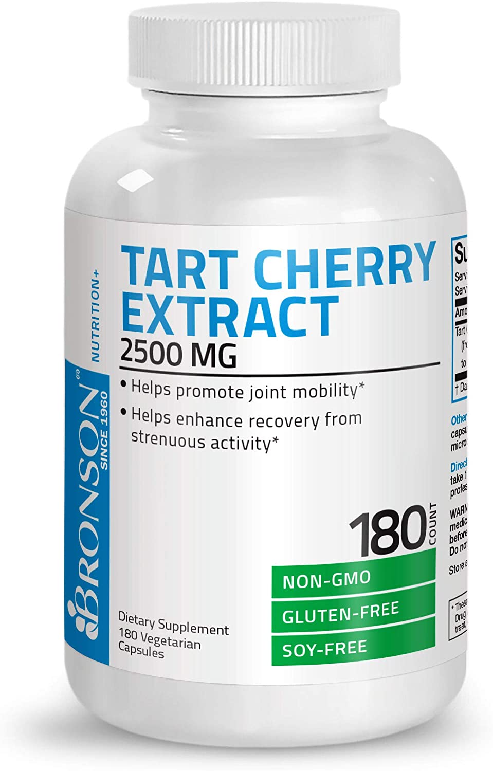 Bronson Tart Cherry Extract 2500 mg | Joint & Antioxidant Support | 180 Vegetarian Capsules