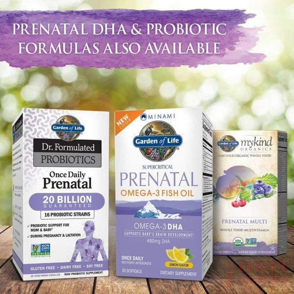Garden of Life Prenatal Vitamins – mykind Organics Prenatal Multi – 90 Tablets, Vegan Whole Food Multivitamin, Folate not Folic Acid & Stomach Soothing Blend, Organic Prenatals Supplements for Women جاردين أوف لايف غذاء كامل فيتامينات متعددة عضوية للأمهات الحوامل ، 90 قرص نباتى - الصورة 16