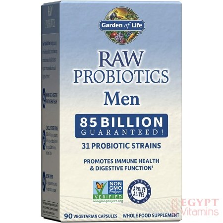 Garden of Life Raw Probiotics for Men – Acidophilus and Bifidobacteria Probiotic-Created Vitamins, Minerals, Enzymes and Prebiotics – Gluten and Soy-Free, Non-GMO – 90 Vegetarian Capsules جاردن أوف لايف بروبيوتيك الخام للرجال 85 وحدة دولية ، 90 كبسولة نباتية - الصورة 17