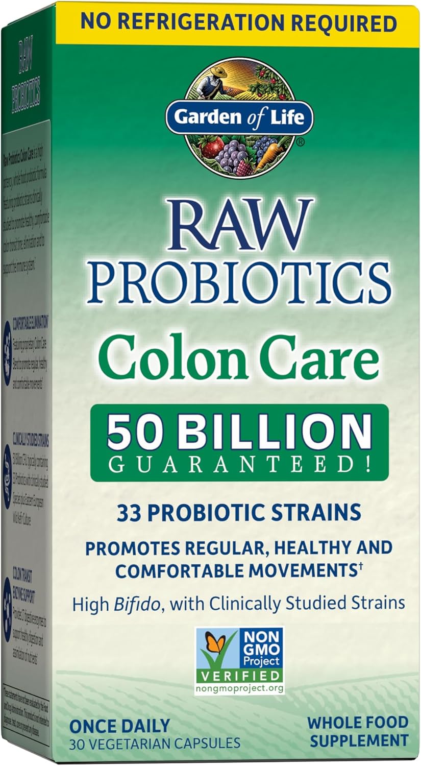 Garden of Life Probiotics Colon Care 50 Billion 30 Capsules
