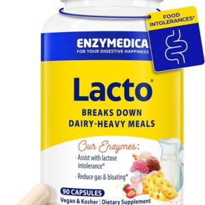 Enzymedica Lacto | Dairy Digestion Support | 90 Capsules