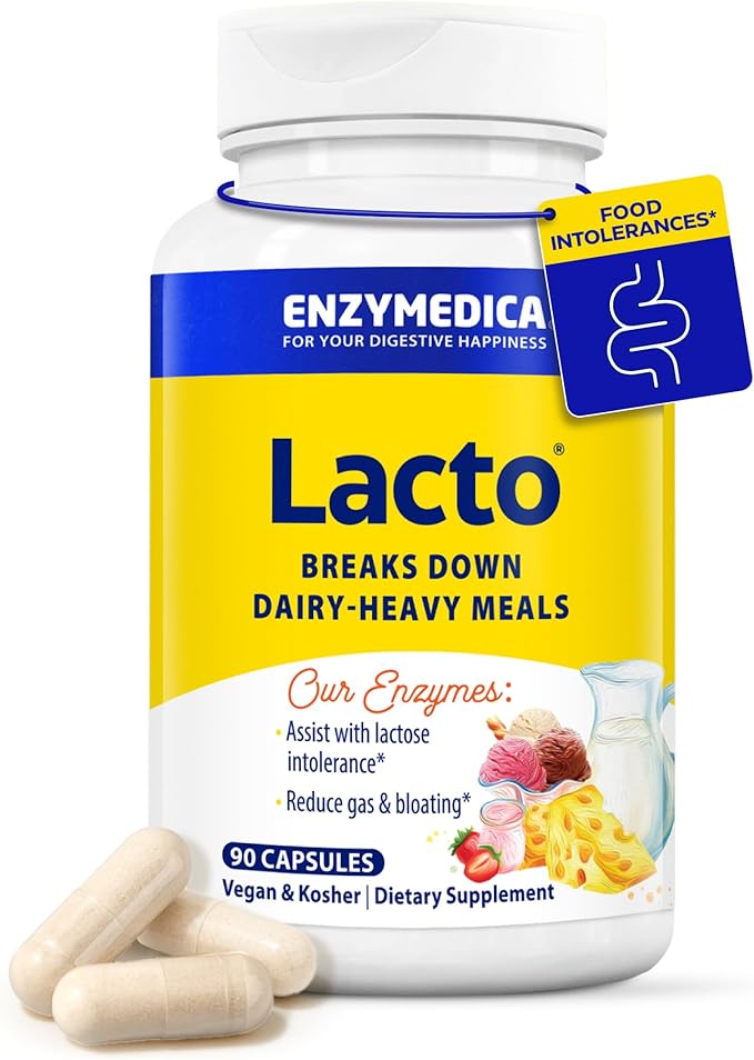 Enzymedica Lacto | Dairy Digestion Support | 90 Capsules