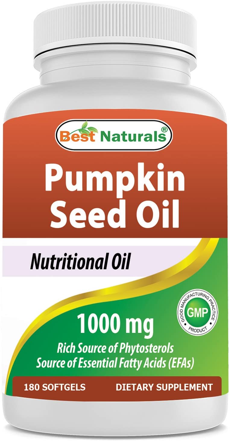 Best Naturals Pumpkin Seed Oil Bladder Control 1000 mg 180 Softgels زيت بذور اليقطين 1000 مجم ، لصحة المثانة والبروستاتا ، 180 سوفت جل