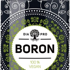 DiaPro Boron high dose boron tablets with 3 mg boron per tablet, made from sodium borate, 365 tablets