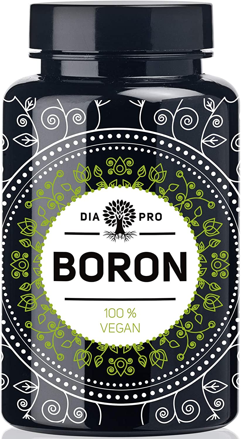 DiaPro Boron high dose boron tablets with 3 mg boron per tablet, made from sodium borate, 365 tablets