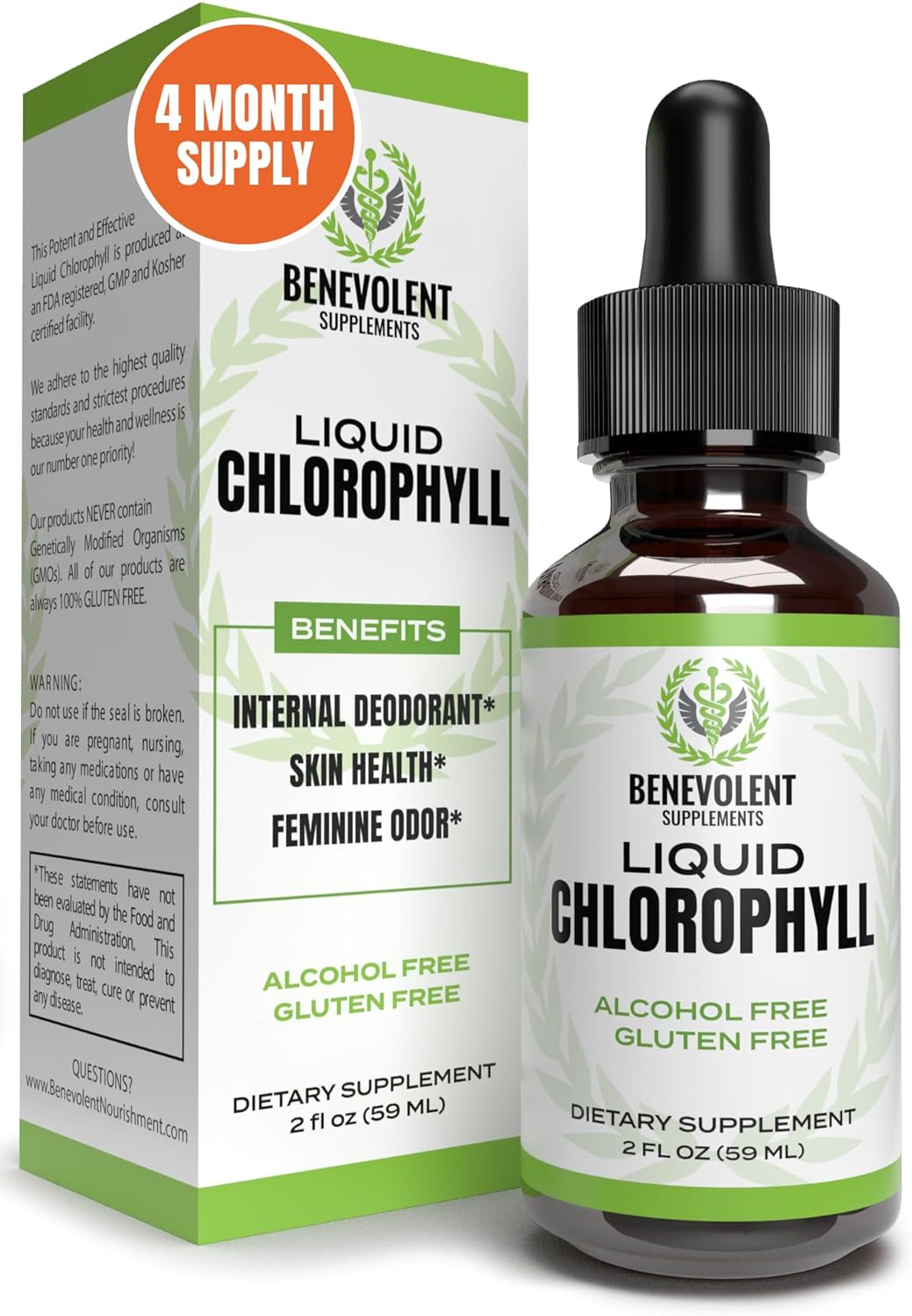 Benevolent Liquid Chlorophyll, 59 ml