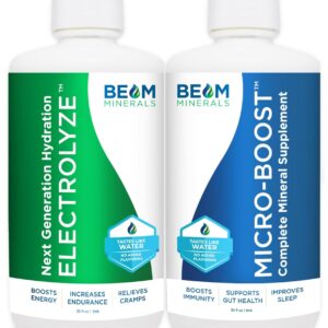 Beam Minerals Micro-Boost Humic Mineral Blend – Plant-Based Multi Minerals Supplement & Electrolytes Liquid