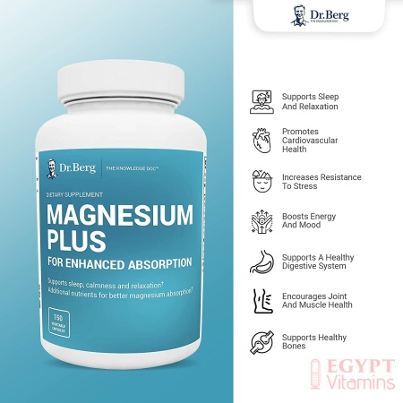 Dr. Berg’s Magnesium Plus Magnesium Glycinate Supplement for Stress, Calm, Relaxation & Sleep Support – Muscle, Cardiovascular Bone Health & Cramp Defense w/ Vitamin D & B6 -150 Vegetarian Capsules - الصورة 17