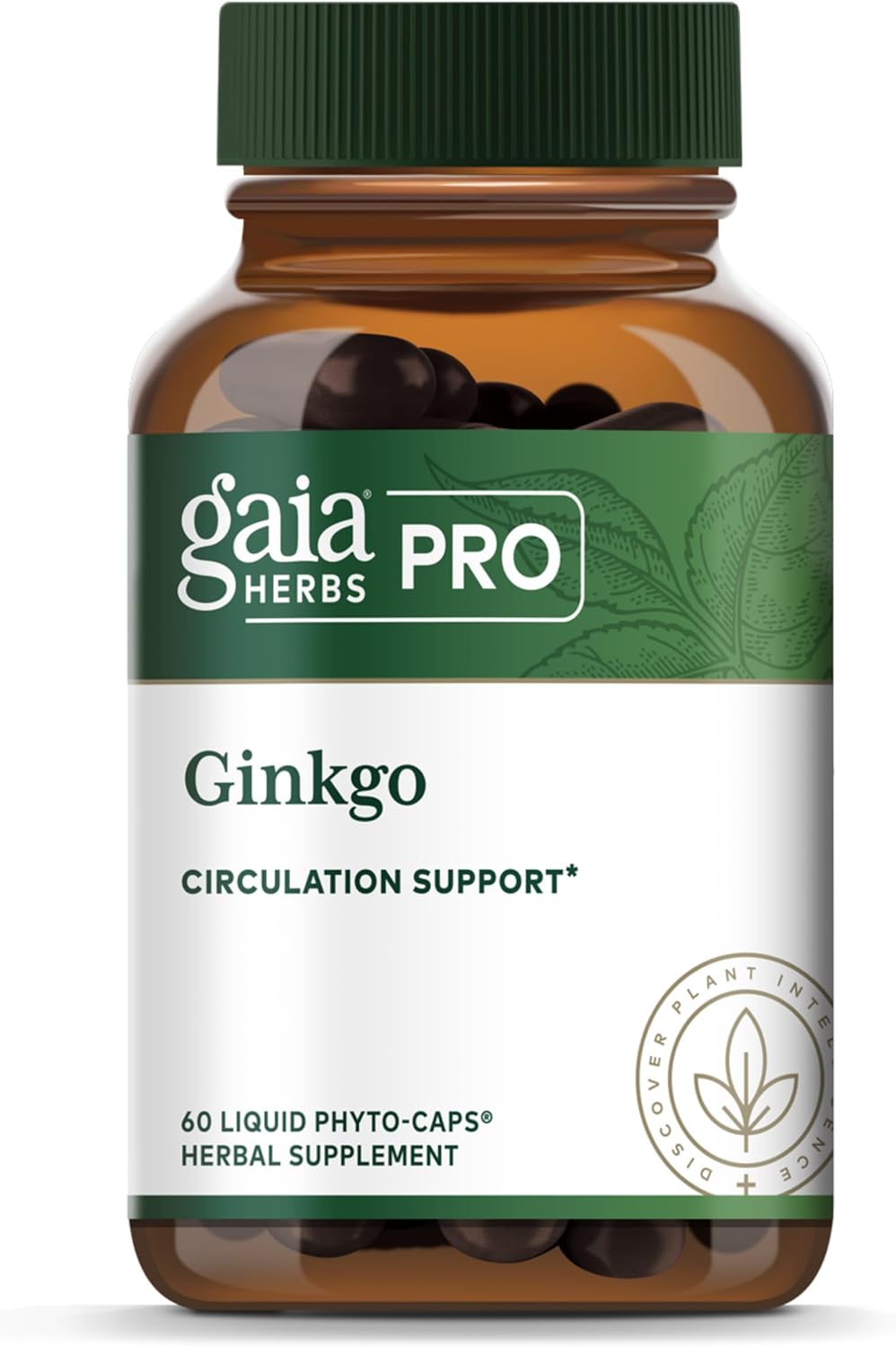 Gaia Herbs Pro Ginkgo | Cognitive Support | 60 Liquid Phyto-Caps