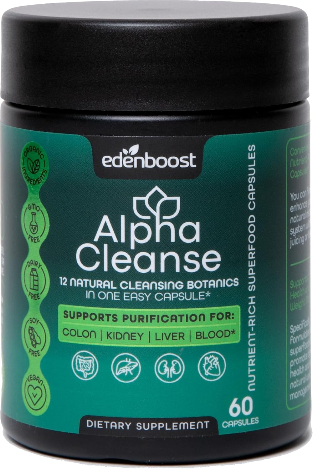 AlphaCleanse Organic Superfood Blend for Liver Health | 60 Caps
