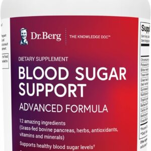 Dr. Berg Blood Sugar Support | Advanced Natural Formula for Energy & Balance | 120 Capsules