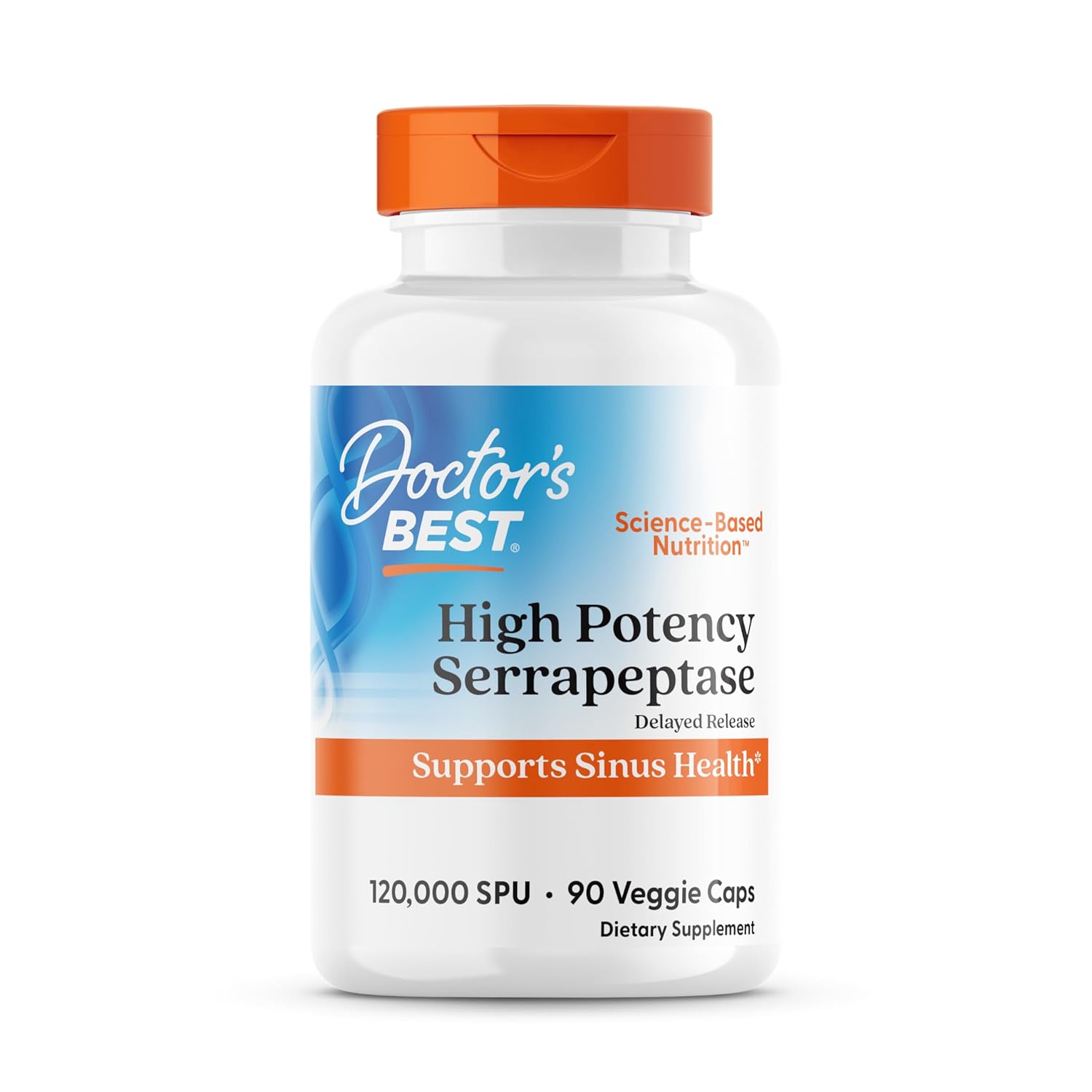 Doctor’s Best Serrapeptase 120,000 SPU | For Sinus & Recovery | 90 Capsules