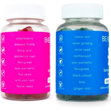 BEARVANA Top & Peach Support Combo Pack Gummies for Women | 9 Herbal Extracts Including Fenugreek, Maca & Fennel | Essential Vitamins | Berry Flavor | 2-Pack (120 Gummies) - الصورة 21