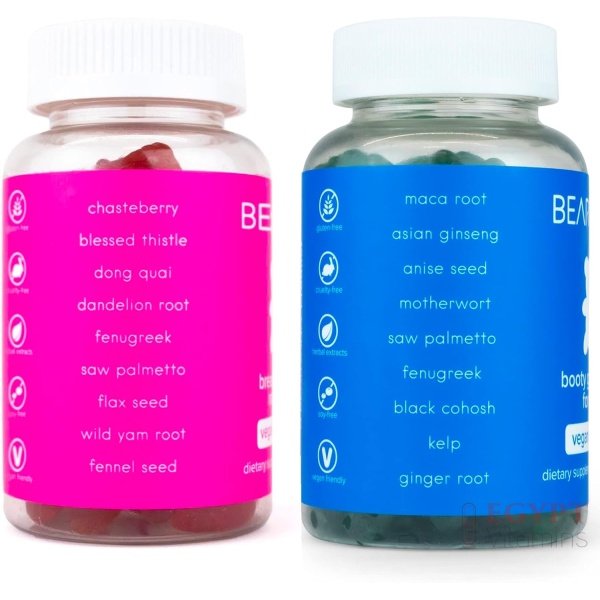 BEARVANA Top & Peach Support Combo Pack Gummies for Women | 9 Herbal Extracts Including Fenugreek, Maca & Fennel | Essential Vitamins | Berry Flavor | 2-Pack (120 Gummies) - الصورة 14