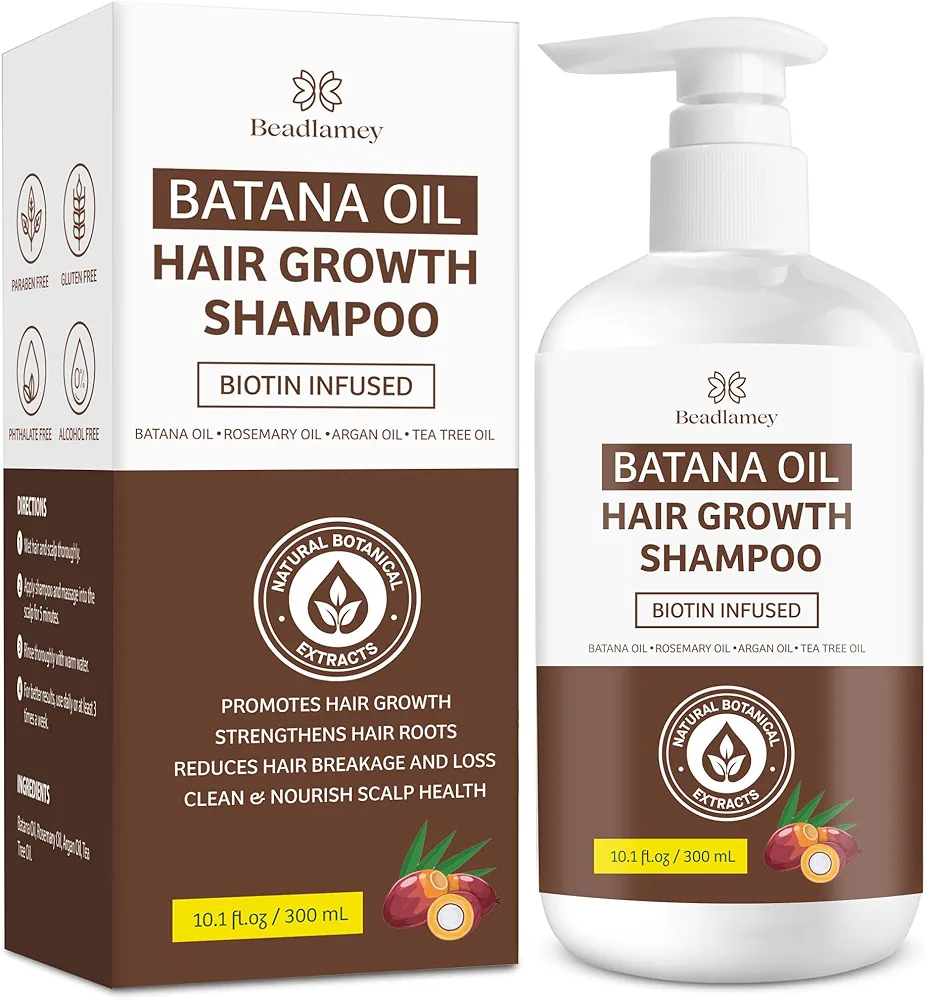 Batana Oil Shampoo for Thicker, Fuller-Looking Hair | Beadlamey |300 ml