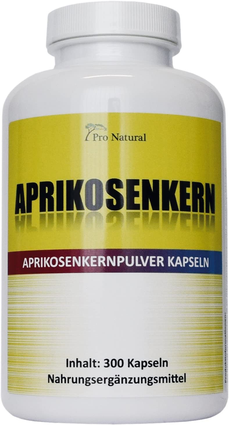 Apricot Kernel Capsules 430 mg B17, 300 Capsules