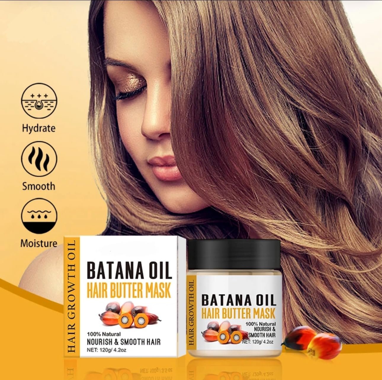 Batana Oil from Honduras as Hair Mask, Scalp assist withment for Growth & Anti-Hair Loss – 4.2 oz (120g) - الصورة 3