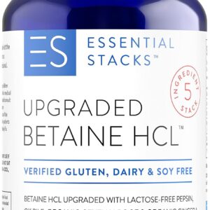 Betaine HCL Supplements for Digestive Health | Essential Stacks | 120 Capsules