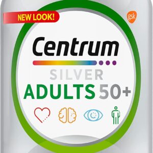 Centrum Silver Adults 50+ Multivitamin, 220 Tablets سنتروم فضى ، فيتامينات و معادن متعددة للبالغين من الجنسين فوق ال 50 عام _ 220 حباية