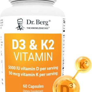 Dr Berg, Vitamin D3 & Vitamin K2, 60 Capsules