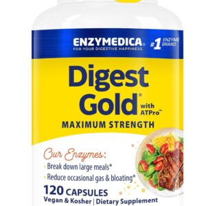 Enzymedica Digest Gold | Advanced Enzyme Formula | 120 Capsules