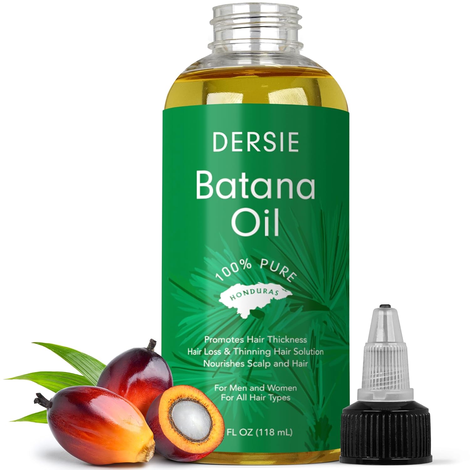 Dersie Batana Oil for Hair Growth100% Pure & Natural – For Thicker & Stronger Hair – 4 FL OZ