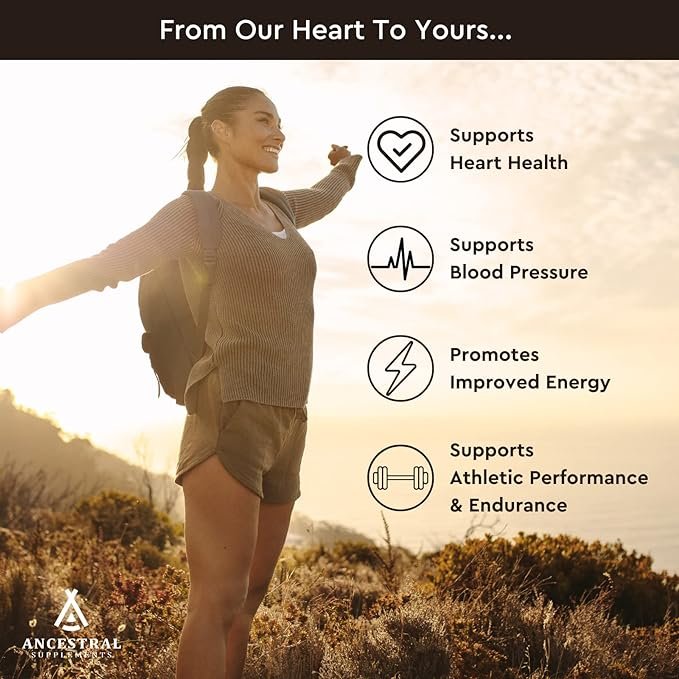 Ancestral Supplements Grass Fed Beef Heart Supplement, 3300mg, CoQ10 Supplement with Grass Fed Beef Liver, Supports Energy, Immune, Heart and Mitochondrial Health, Non GMO, 180 Capsules - الصورة 3