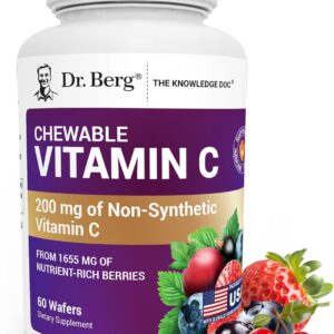 Dr. Berg Chewable Vitamin C Complex | Organic Berry Blend | 60 Wafers
