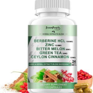 greenpeople Berberine Supplement with Ceylon Cinnamon | 120 capsules