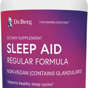 Dr. Berg’s Sleep Aid, support regular sleep, 90 Capsules دكتور بيرج ، مساعد النوم،مكونات طبيعية، 90 كبسولة