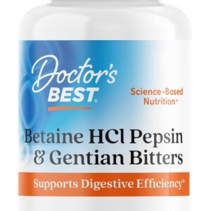 Doctor’s Best Betaine HCl Supplement with Pepsin | 120 Caps