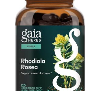 Gaia Herbs Rhodiola Rosea 120mg | 120 Vegan Liquid Phyto-Caps