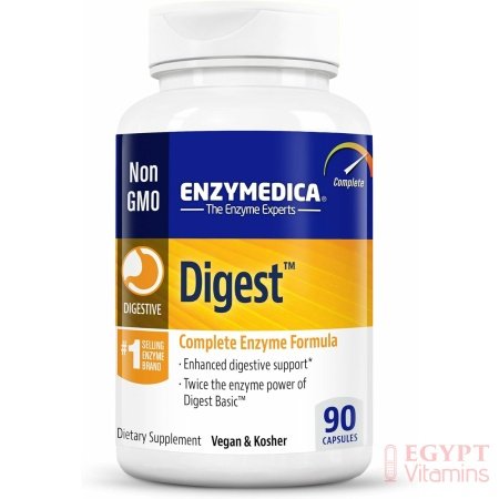 Enzymedica Digest, Complete Enzyme Formula for Everyone’s Digestive Health, with Full Range of Enzymes for Everyday Diets, 90 Capsulesتركيبة إنزيمية كاملة لصحة الجهاز الهضمي وحل مشاكله من تقلصات وانتفاخات وعسر الهضم عبوة 90 كبسولة - الصورة 19