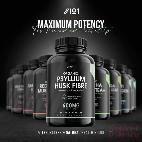 Alpha01 Organic Psyllium Husk Fibre – 600mg – Natural Prebiotic Fibre Supplement from Raw Plantago Ovata Seeds – Ispaghula Husk – Made in The UK – 120 Vegan Capsules ألياف قشور السيليوم العضوى ، 600 مجم ، بريبيوتيك الطبيعى من بذور بلانتاجو أوفاتا الخام وقشور إسباجولا ، 120 كبسولة نباتية - الصورة 13