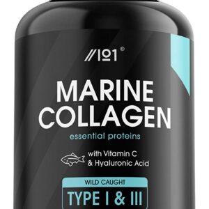 ALPHA01 Marine Collagen with Hyaluronic Acid, 120 Capsules
