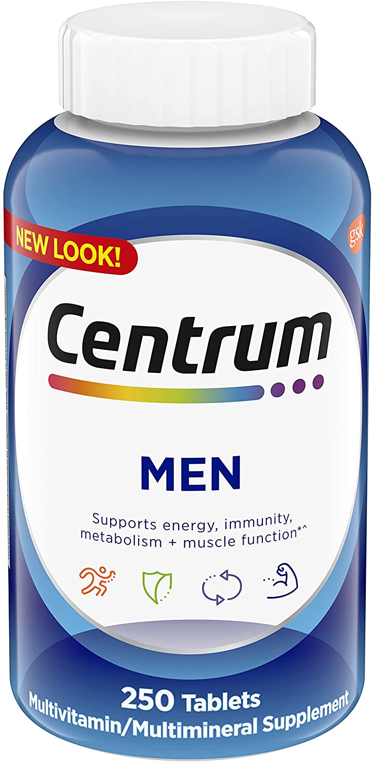 Centrum Multivitamin for Men: Complete Daily Nutrition – 250 Tablets