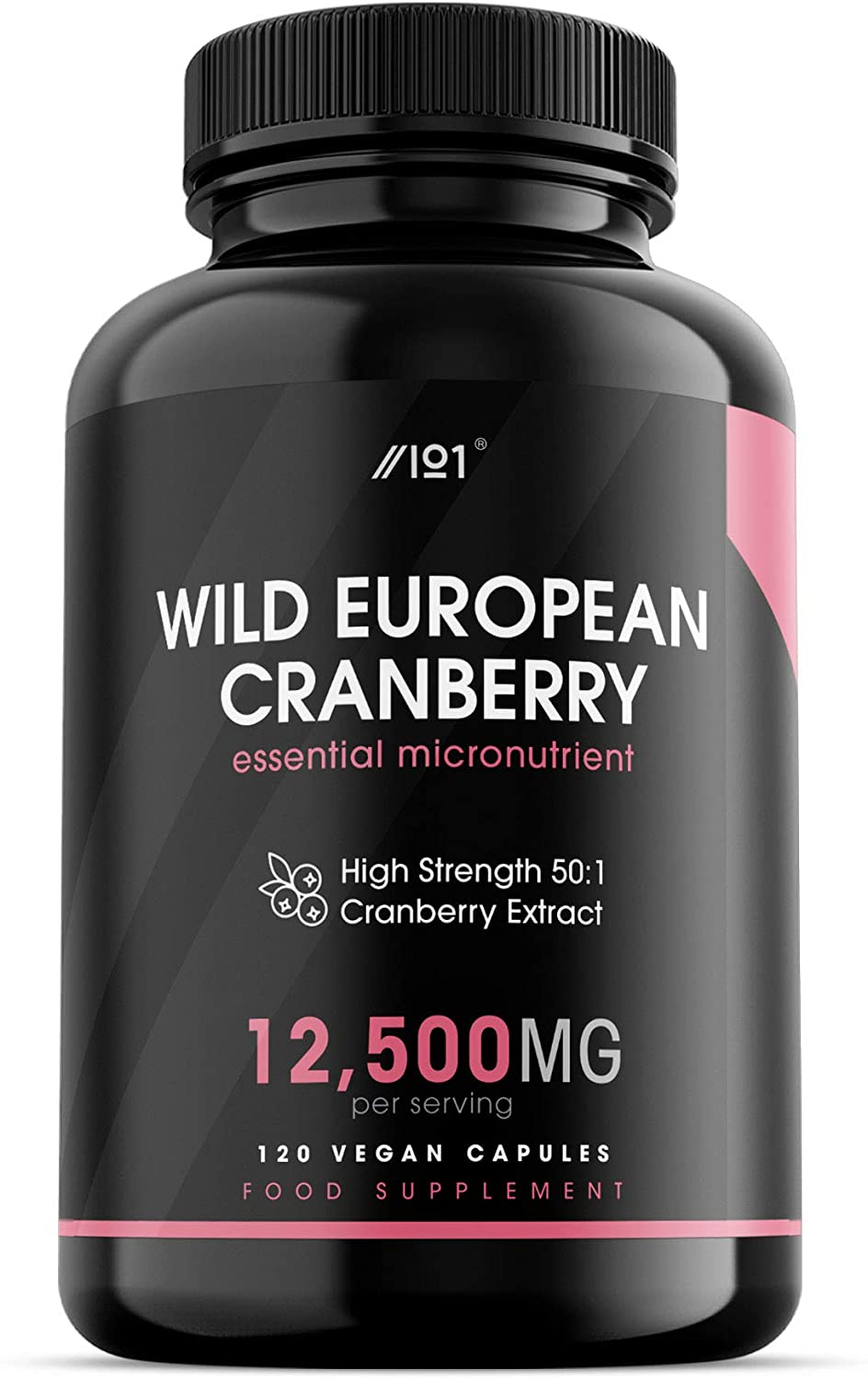 ALPHA01 Wild Cranberry Extract – 12,500mg – High Strength 50:1 Cranberry Extract, 120 Vegan Capsules – No Additives — Non-GMO, Gluten Free. مسحوق الكرانبيرى 12500 مجم للجرعة، عالى التركيز ، بنسبة استخلاص 1 : 50، 120 كبسولة نباتية، بدون إضافات
