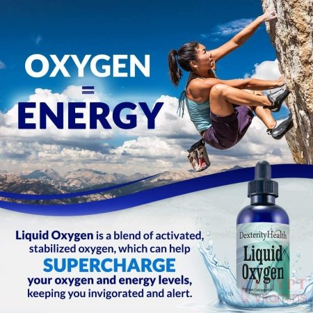 Dexterity Health Gotas de oxígeno líquido de 4 oz. Botella con gotero, vegana, totalmente natural y 100% estéril, mezcla patentada de compuestos ricos en oxígeno, gotas de oxígeno líquido estabilizadas - الصورة 36