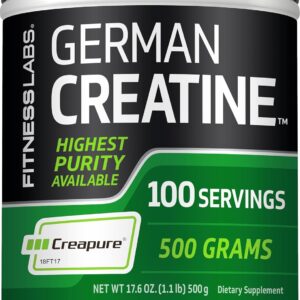 Fitness Labs German Creatine Monohydrate Powder |500gm | Creapure Fitness Supplement | 100 Servings
